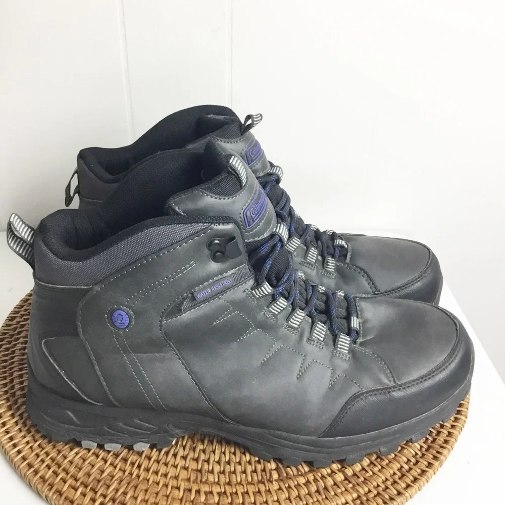 Coleman Hiking Boots Mens Black & Blue Size 13